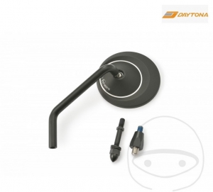 Espelho universal preto esquerdo Daytona para montagem no guidão - JM