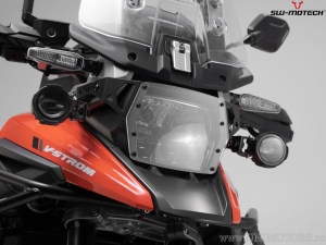 EVO fog light set with mounting brackets - color: black - Suzuki V-Strom 1050 ('19-) - SW-Motech