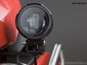 EVO fog light set with mounting brackets - color: black - Triumph Tiger 800 models ('10-) - SW-Motech