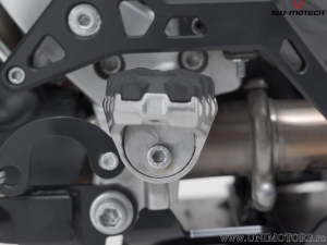 EVO Footpeg Set - stainless steel - rubber / silver-black - Ducati Multistrada V4 / V2 / DesertX - SW-Motech