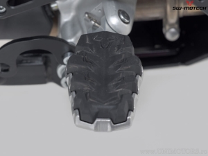 EVO Footpeg Set - stainless steel - rubber / silver-black - Ducati Multistrada V4 / V2 / DesertX - SW-Motech