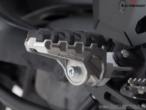 EVO Footpeg Set - stainless steel - rubber / silver-black - Harley-Davidson Pan America ('21-) - SW-Motech