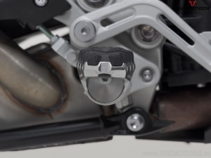 EVO Footpeg Set - stainless steel - rubber / silver-black - Triumph Tiger 1200 models ('22-) - SW-Motech
