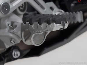 EVO Footpeg Set - stainless steel - rubber / silver-black - Triumph Tiger 1200 models ('22-) - SW-Motech
