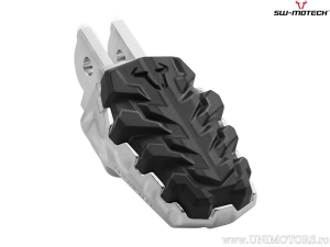 EVO Footpeg Set - stainless steel - rubber / silver-black - various Honda / KTM / Suzuki models - SW-Motech