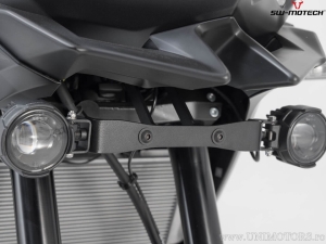 EVO High Beam Headlight Set with Mounting Brackets - color: black - Kawasaki Versys 650 ('21-) - SW-Motech