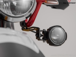EVO High Beam Headlight Set with Mounting Brackets - color: black - Moto Guzzi V85 TT ('19-'23) - SW-Motech