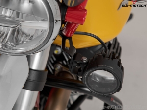 EVO High Beam Headlight Set with Mounting Brackets - color: black - Moto Guzzi V85 TT ('19-'23) - SW-Motech