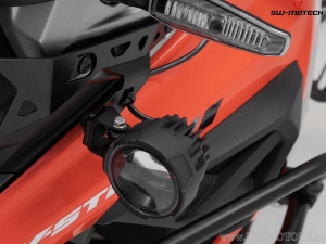 EVO High Beam Headlight Set with Mounting Brackets - color: black - Suzuki V-Strom 1050 ('19-) - SW-Motech