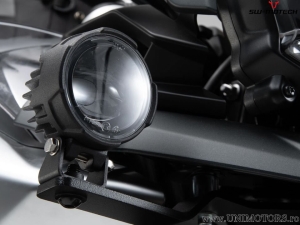 EVO High Beam Headlight Set with Mounting Brackets - color: black - Triumph Tiger 1200 / Explorer ('15-) - SW-Motech