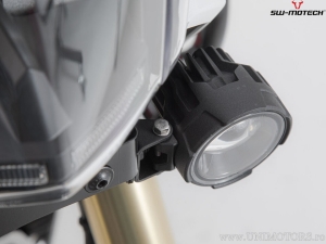 EVO high beam headlight set with mounting brackets - color: black - Yamaha Ténéré 700 models ('19-) - SW-Motech