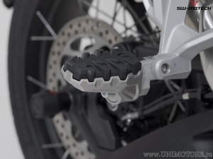 EVO passenger footpeg set - stainless steel - rubber / silver-black - Triumph Tiger 1200 models ('22-) - SW-Motech
