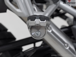 EVO passenger footpeg set - stainless steel - rubber / silver-black - Triumph Tiger 1200 models ('22-) - SW-Motech