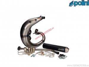 Exhaust pipe (left upper) - homologated - Beta RR Enduro 50 H2O 2T E2 ('02-'05 / AM6) (EU approved) - Polini