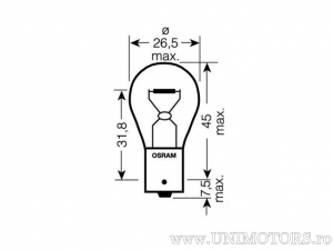 Fék P21W BA15S 24V 21W - Osram