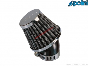 Filtro de ar (110mm / 75mm / 38mm, ângulo de 30°) - cromo - Polini