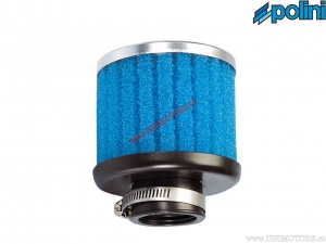 Filtro de ar (95mm / 80mm / 32mm, ângulo direito) - azul - Polini