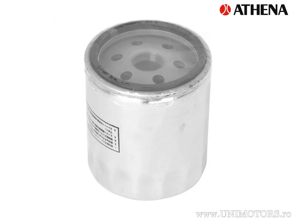 Filtru de ulei Athena, crom, Harley Davidson 63806-83 / 63805-80A / 63796-77 / 63781-72R / HF170C - Athena