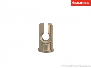 Fixing nipple length: 15.5mm - outer diameter: 9.0mm - bore diameter: 4.0mm - bore outer diameter: 7.0mm - JM into EX