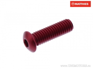 Flanged Bolt Pro Bolt M5 x 0.80 x 16 mm Red Aluminum - JM