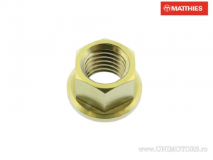 Flanged Nut Pro Bolt M12 x 1.75 mm Titanium Gold - JM