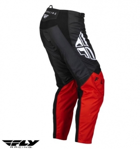 Fly Racing F-16 Cross-Enduro Motorradhose, Schwarz/Rot, Größe 32 (L)