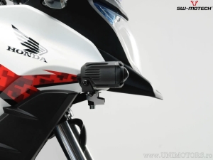 Fog light bracket set - steel - color: black - Honda CB500X ('13-) - SW-Motech