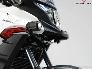 Fog light bracket set - steel - color: black - Honda CB500X ('13-) - SW-Motech