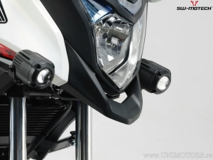 Fog light bracket set - steel - color: black - Honda CB500X ('13-) - SW-Motech