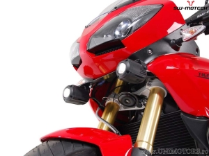 Fog light bracket set - steel - color: black - Triumph Tiger 1050i ('06-) - SW-Motech