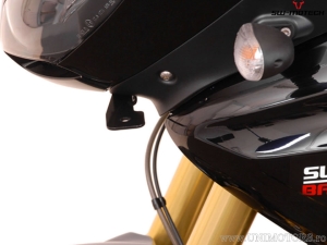 Fog light bracket set - steel - color: black - Triumph Tiger 1050i ('06-) - SW-Motech