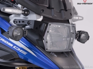 Fog light mount set - steel - color: black - Suzuki V-Strom 1050 ('19-) - SW-Motech