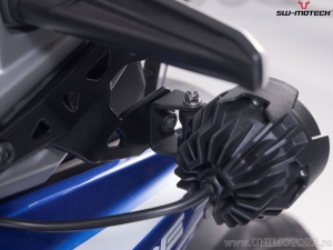 Fog light mount set - steel - color: black - Suzuki V-Strom 1050 ('19-) - SW-Motech