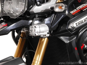 Fog light mount set - steel - color: black - Triumph Tiger 1200 Explorer ('12-) - SW-Motech