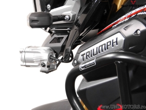 Fog light mount set - steel - color: black - Triumph Tiger 1200 Explorer ('12-) - SW-Motech