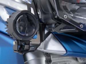 Fog light mount set - steel - color: black - Triumph Tiger 800 models ('10-) - SW-Motech