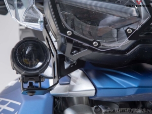 Fog light mount set - steel - color: black - Triumph Tiger 800 models ('10-) - SW-Motech