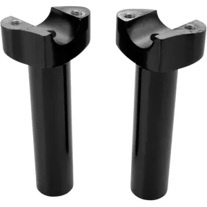 Forged Aluminum Handlebar Risers - Black, Gloss - 06020405