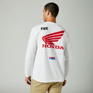 FOX - HONDA WING LONG UJJÚ PREMIUM TEE FEHÉR: Méret - L