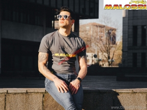 Freizeit-T-Shirt (Größe XXL) - dunkelgrau - Malossi