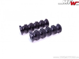 Front black footrest set Mastergrip - MFW