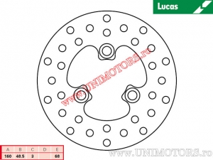 Front brake disc MST411 rigid - Lucas TRW