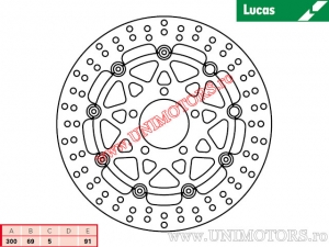 Front brake disc MSW241 floating - Lucas TRW