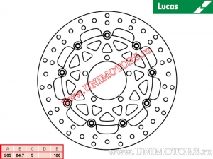 Front brake disc MSW286 floating - Lucas TRW
