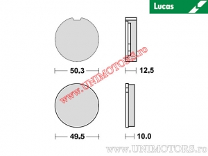 Front brake pads - MCB16 organic - Lucas TRW