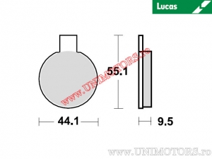 Front brake pads - MCB18 organic - Lucas TRW