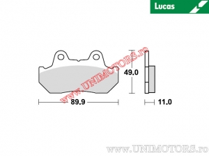 Front brake pads - MCB512SV sintered SV - Lucas TRW