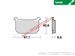 Front brake pads - MCB515 organic - Lucas TRW
