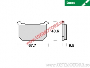 Front brake pads - MCB516 organic - Lucas TRW