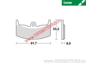 Front brake pads - MCB526 organic - Lucas TRW